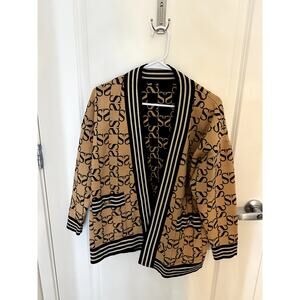 Sandro Reversible Logo Jacket – Brown & Black, Fits Like Small